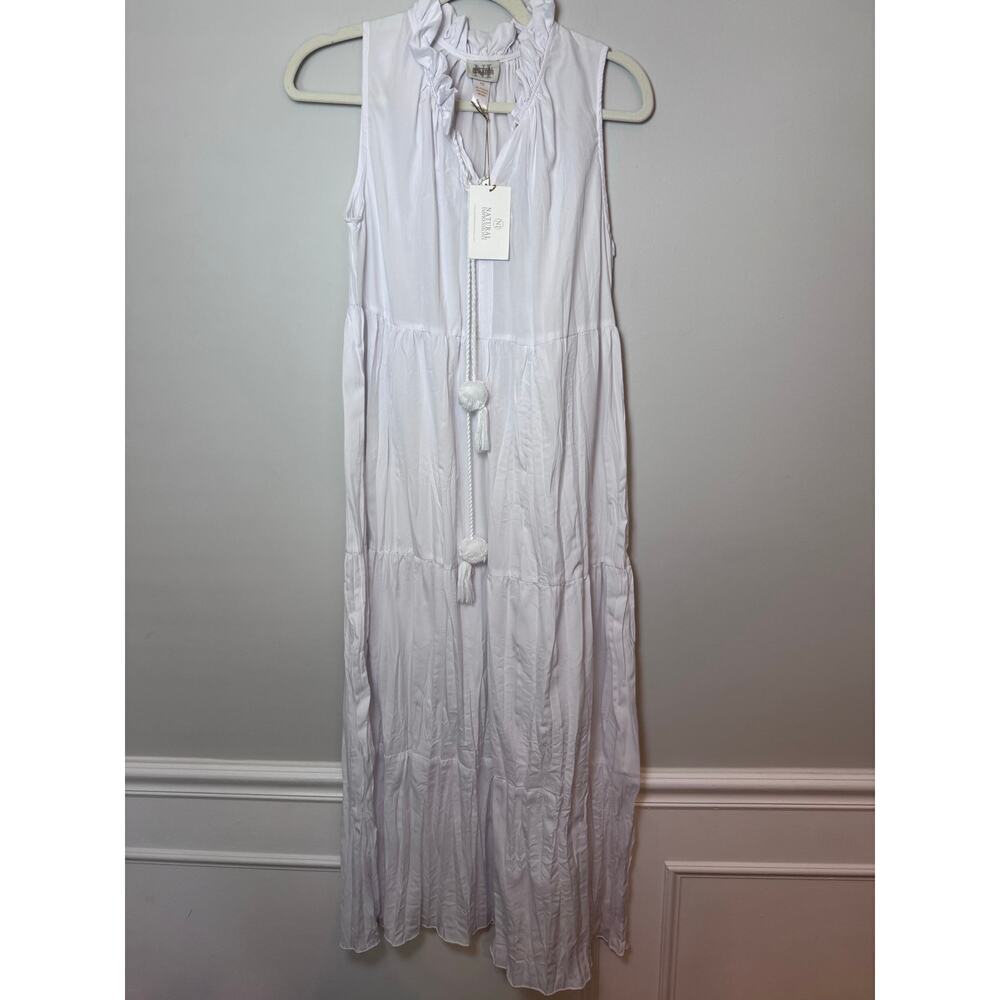 Natural Impressions Bloomingdale's white maxi swim coverup dress XS NWT